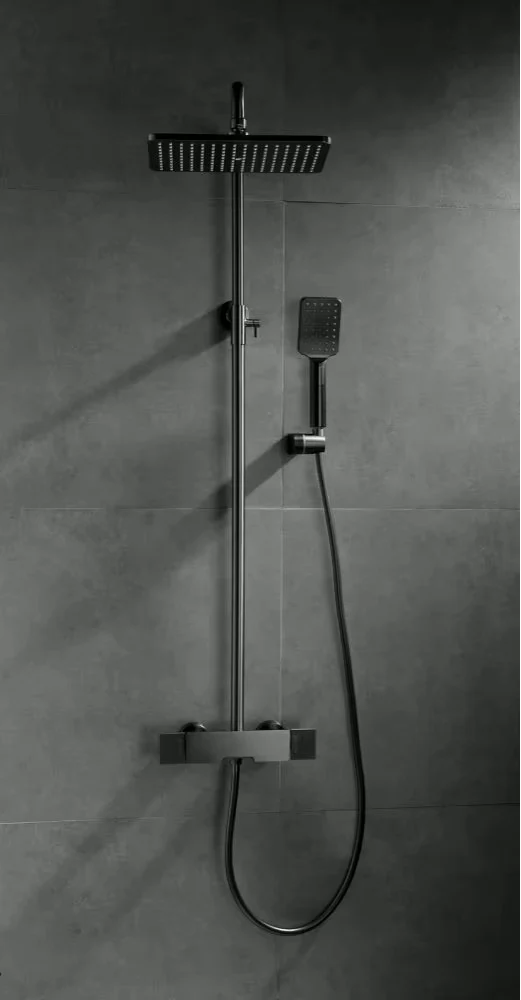 Colonne de douche et bain gris brossé - Image 3
