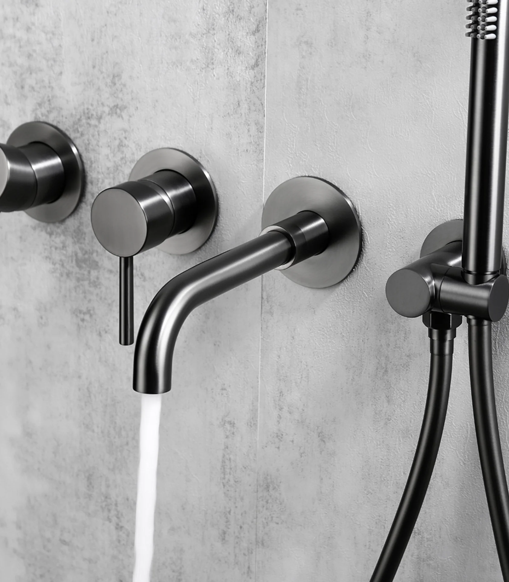 Colonne de douche & bain encastré gris brossé - Image 3