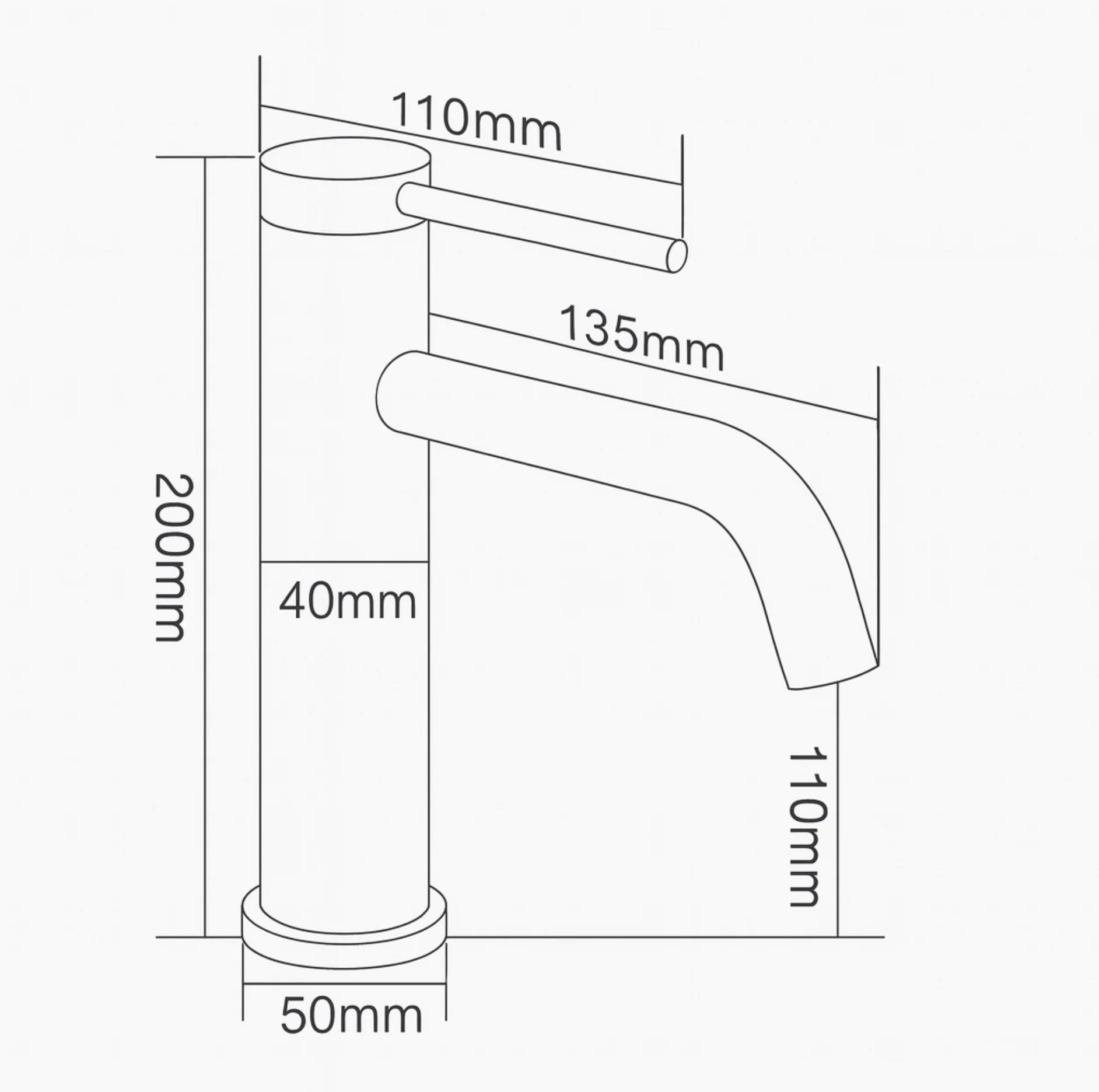 Mitigeur de lavabo or brossé - Image 4