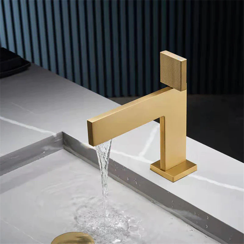 Mitigeur de salle de bain or brossé - Image 4
