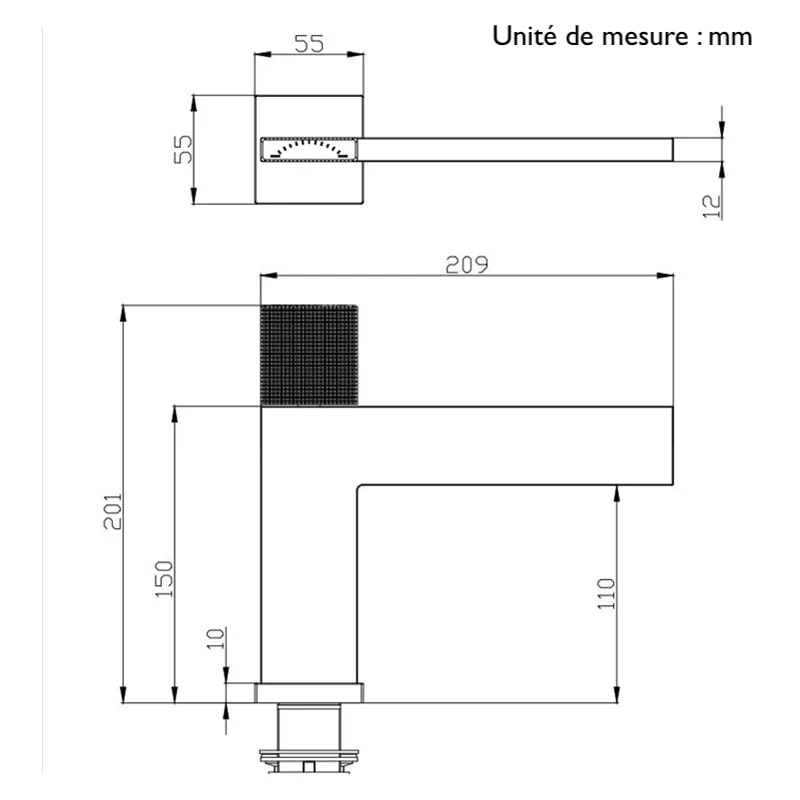 Mitigeur de salle de bain or brossé - Image 5