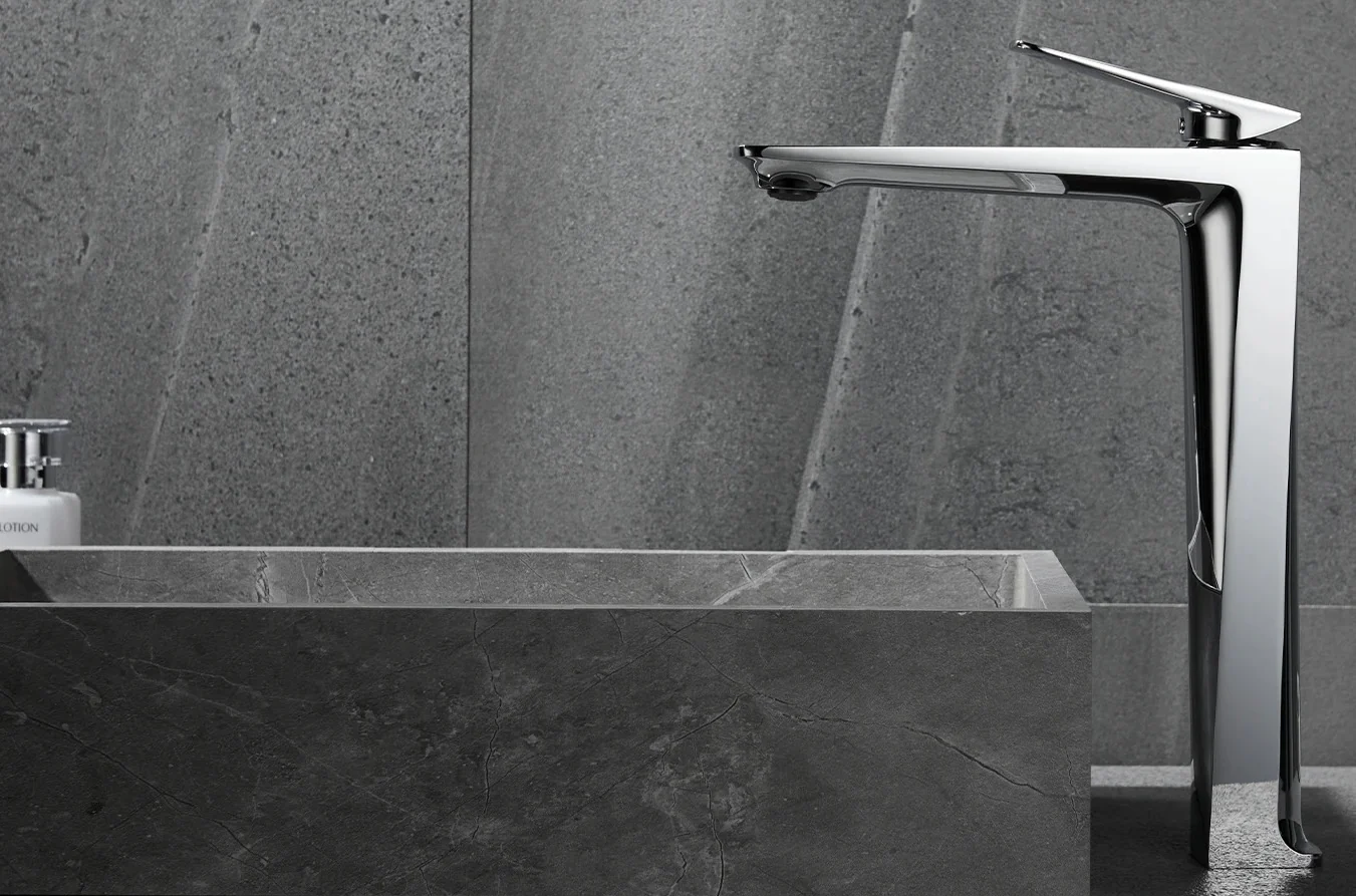 Mitigeur de salle de bain chromé - Image 3