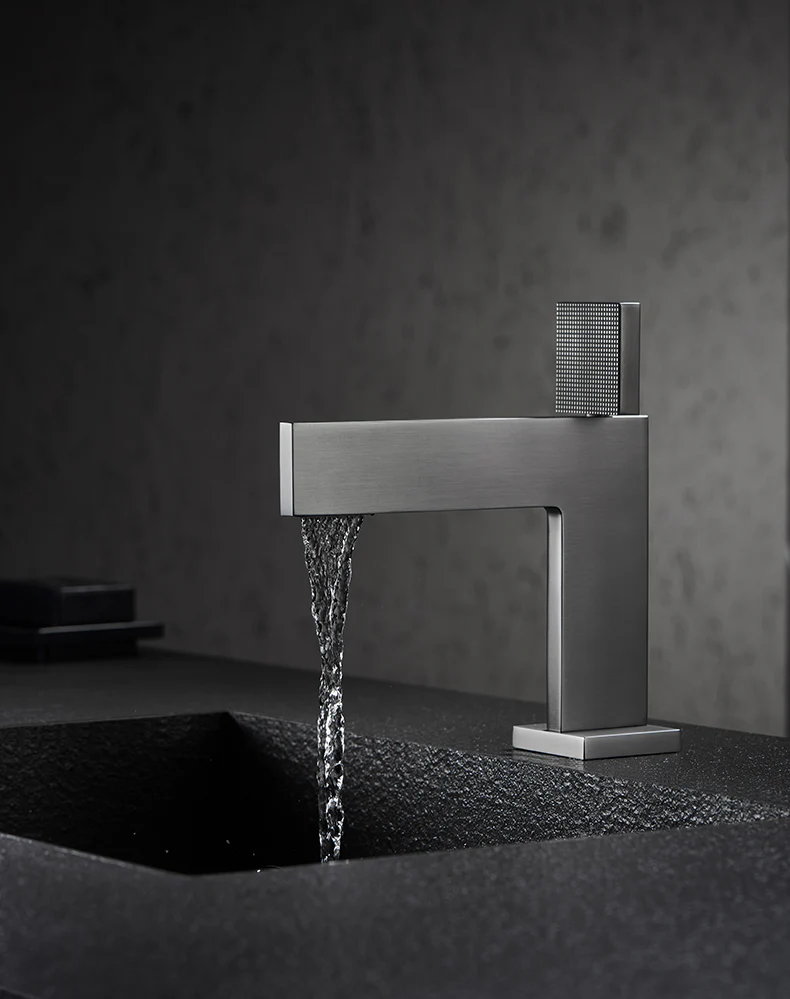 Mitigeur salle de bain gris brossé - Image 3