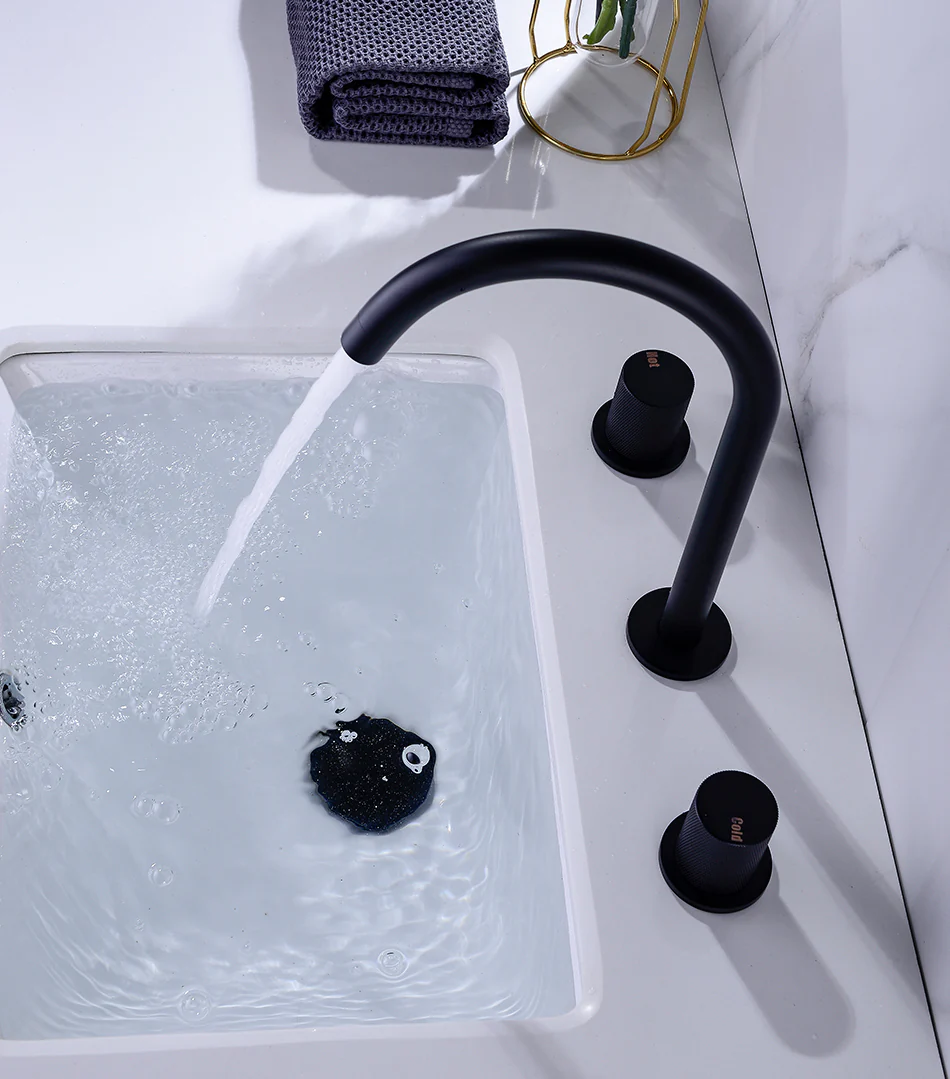 Robinet de salle de bain noir mat - Image 4