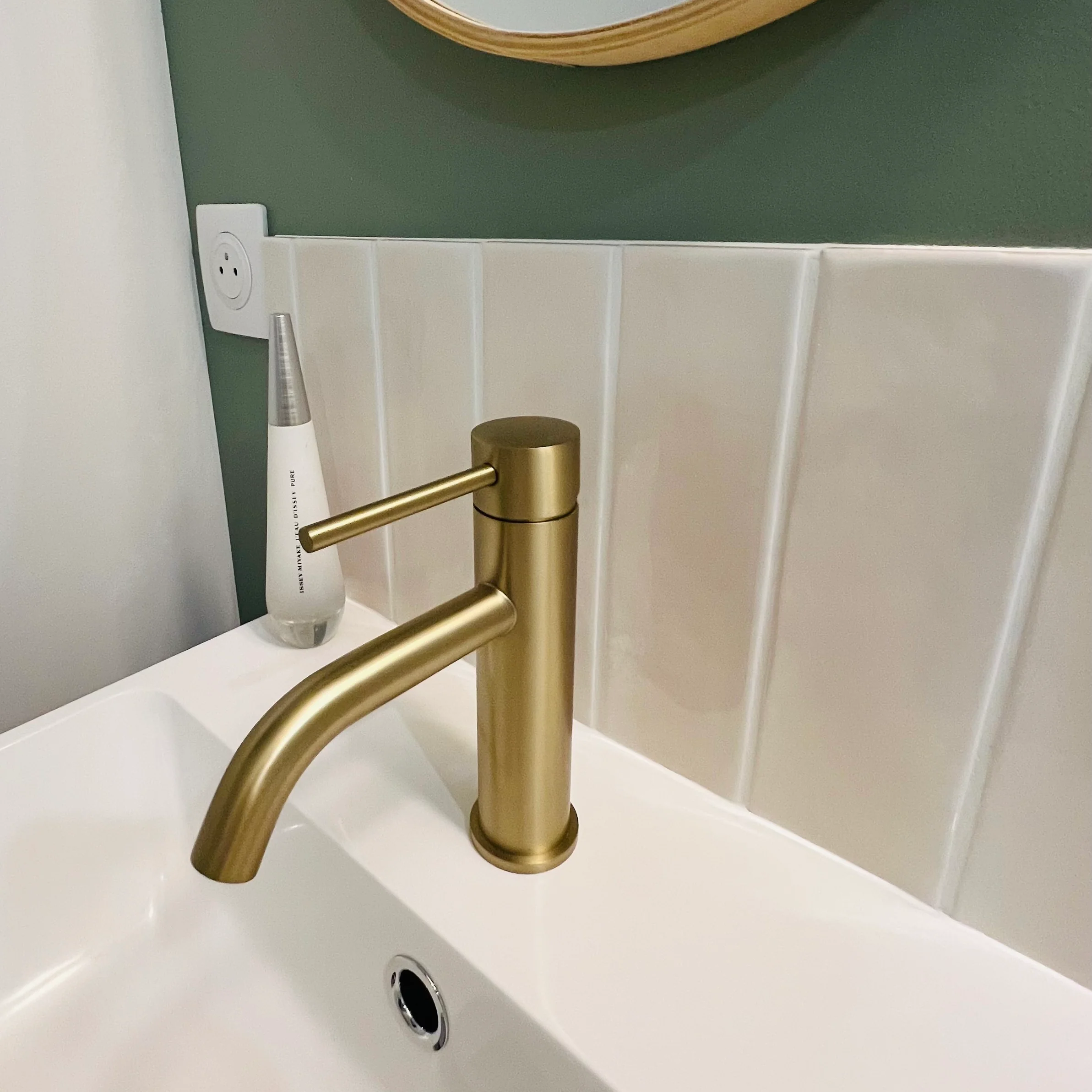 Mitigeur de salle de bain or brossé - Image 3