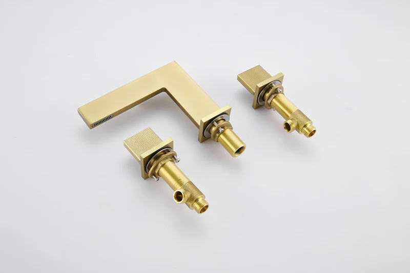 Robinet de salle de bain or brossé - Image 4
