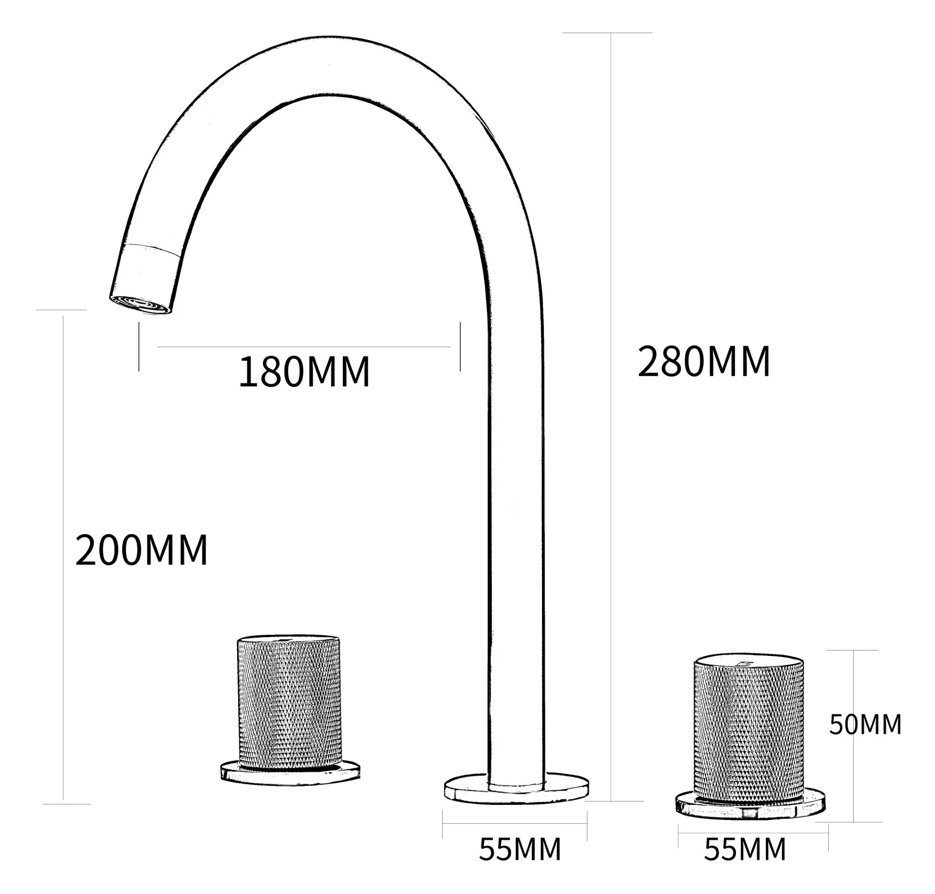Robinet de salle de bain or brossé - Image 6